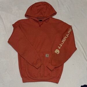 Carhartt Orange Hoodie with Logo
